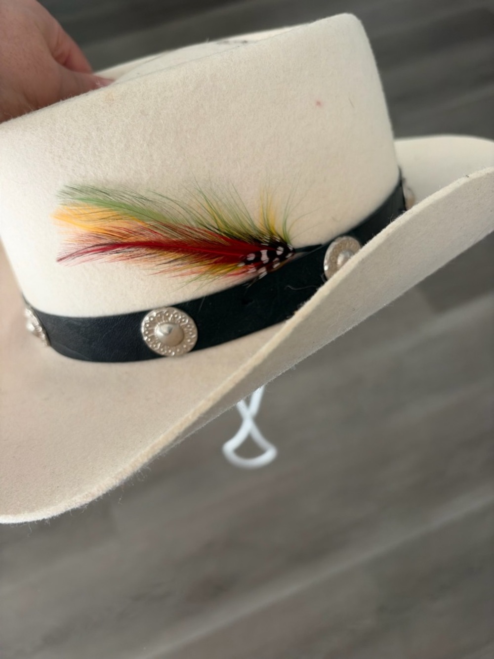 Vintage union label rodeo special Cream Felt Western Hat cowboy festival